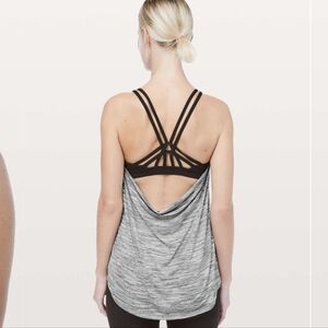 Lululemon Moment To Movement 2-In-1 Tank Space Dye Camo Black White / Black